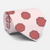 Kenneth Yoncichによるピンクの花のリボン ネクタイ (ロール)