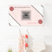 Kenneth Yoncichによるピンクの花のリボン 横断幕 (インサイチュ)