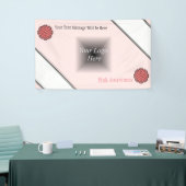 Kenneth Yoncichによるピンクの花のリボン 横断幕 (トレードショー)