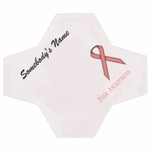 Kenneth Yoncichによるピンクスタンダードリボンテンプレート サッカーボール (フラット)