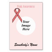 Kenneth Yoncichによるピンクスタンダードリボンテンプレート テーブルナンバー (裏面)