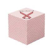 Kenneth Yoncichによるピンクスタンダードリボンテンプレート フォトキューブ (裏面アングル)