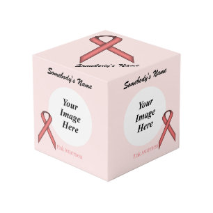 Kenneth Yoncichによるピンクスタンダードリボンテンプレート フォトキューブ