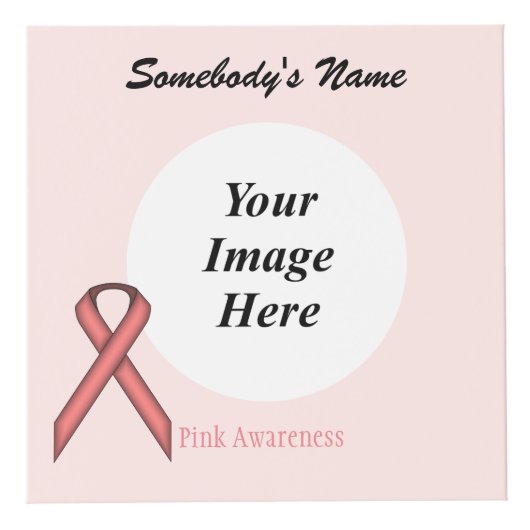 Kenneth Yoncichによるピンクスタンダードリボンテンプレート フォトキューブ (正面)