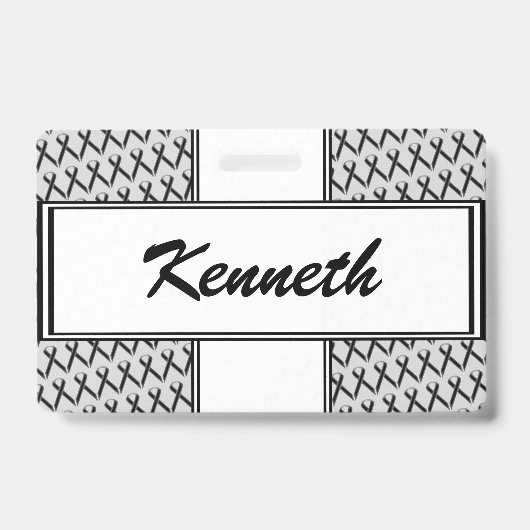 Kenneth Yoncichによるブラックスタンダードリボン バッジ (正面)