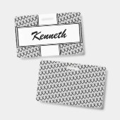 Kenneth Yoncichによるブラックスタンダードリボン バッジ (正面&裏面)