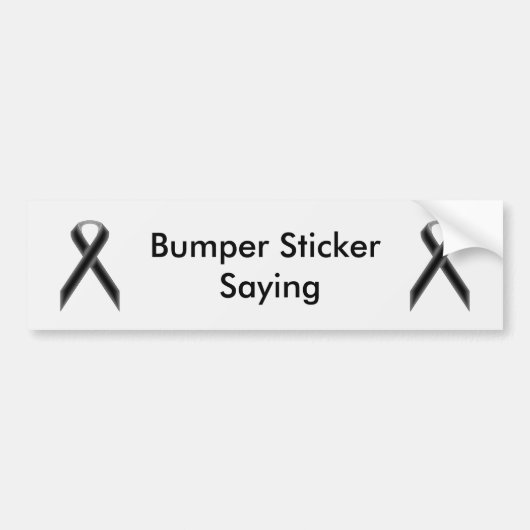 Kenneth Yoncichによるブラックスタンダードリボン バンパーステッカー (正面)