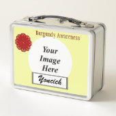 Kenneth Yoncichによるブルゴーニュのフラワーリボン メタルランチボックス (裏面)