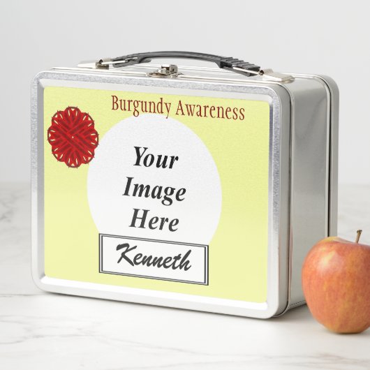 Kenneth Yoncichによるブルゴーニュのフラワーリボン メタルランチボックス (インサイチュ)