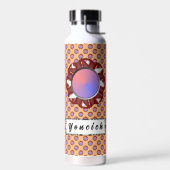 Kenneth Yoncichによるブルゴーニュアイボリーディスク・リボン ウォーターボトル (左面)