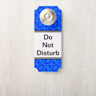 Kenneth Yoncichによるブルーバタフライパターン ドアノブサイン