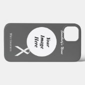 Kenneth YoncichによるホワイトスタンダードリボンTmpl Case-Mate iPhoneケース (裏面 (横))