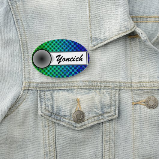 Kenneth Yoncichによるホワイトメッシュモアレ 名札 (インサイチュ)