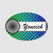 Kenneth Yoncichによるホワイトメッシュモアレ 名札 (正面)