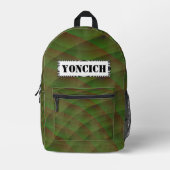 Kenneth Yoncichによるモルディ干渉 プリントバックパック (正面)