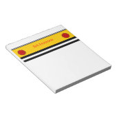 Kenneth Yoncichによるレッドフラワーリボン ノートパッド (アングル)