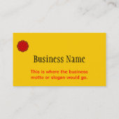 Kenneth Yoncichによるレッドフラワーリボン 名刺 (裏面)