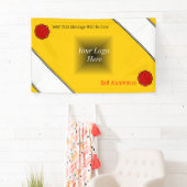 Kenneth Yoncichによるレッドフラワーリボン 横断幕 (インサイチュ)