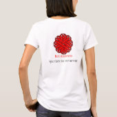 Kenneth Yoncichによるレッドフラワーリボン Tシャツ (裏面)