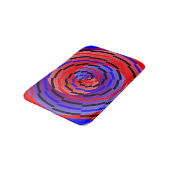 Kenneth Yoncichによるレッド&ブルーカウンタースパイラル バスマット (アングル)