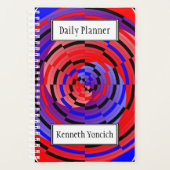 Kenneth Yoncichによるレッド&ブルーカウンタースパイラル プランナー手帳 (正面)