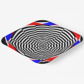 Kenneth Yoncichによる白黒の放射線 ペーパープレート (傾斜あり)