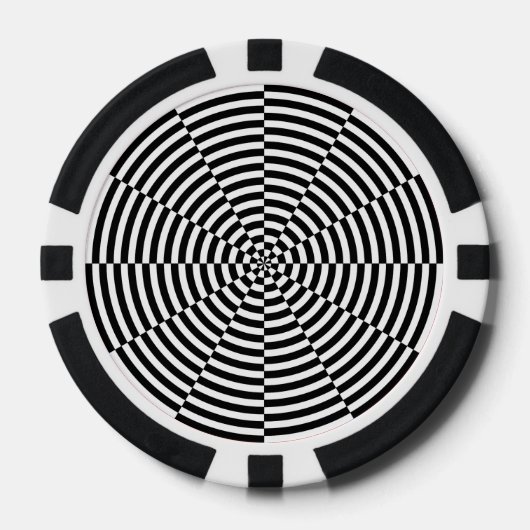 Kenneth Yoncichによる白黒の放射線 ポーカーチップ (正面)