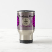 Kenneth Yoncichによる紫色のフラワーリボンテンプレート トラベルマグ (中央)