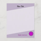 Kenneth Yoncichによる紫色のフラワーリボン チラシ (裏面)