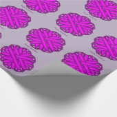 Kenneth Yoncichによる紫色のフラワーリボン ラッピングペーパー (角)