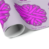 Kenneth Yoncichによる紫色のフラワーリボン ラッピングペーパー (ロールコーナー)