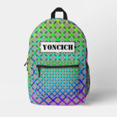 Kenneth Yoncichによる色あせた円グリッド プリントバックパック (正面)