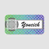 Kenneth Yoncichによる色あせた円グリッド 名札 (正面)