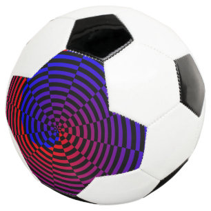 Kenneth Yoncichによる赤と青のスパイラル サッカーボール