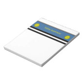 Kenneth Yoncichによる黄色い花柄 ノートパッド (回転)