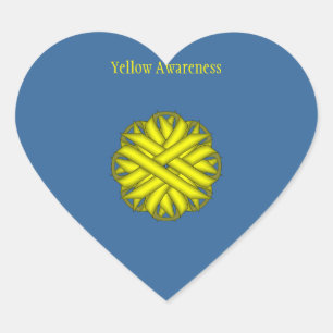 Kenneth Yoncichによる黄色い花柄 ハートシール