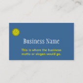 Kenneth Yoncichによる黄色い花柄 名刺 (裏面)