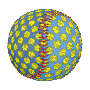 Kenneth Yoncichによる黄色い花柄 野球ボール