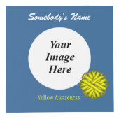 Kenneth Yoncichによる黄色い花模様 フォトキューブ (右)