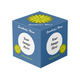 Kenneth Yoncichによる黄色い花模様 フォトキューブ