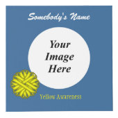 Kenneth Yoncichによる黄色い花模様 フォトキューブ (正面)