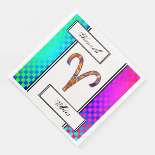 Kenneth YoncichによるAries〔占星術の〕十二宮図シンボル要素 (コーナー)