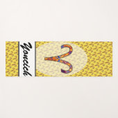 Kenneth YoncichによるAries〔占星術の〕十二宮図シンボル要素 ヨガマット (正面(横))