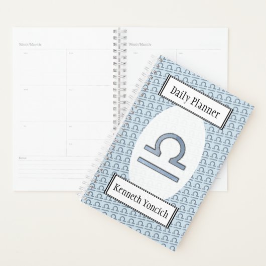 Kenneth YoncichによるLibra〔占星術の〕十二宮図シンボル要素 プランナー手帳 (ディスプレー)