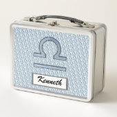 Kenneth YoncichによるLibra〔占星術の〕十二宮図シンボル要素 メタルランチボックス (正面)