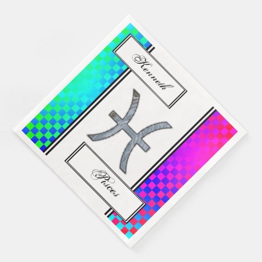 Kenneth YoncichによるPisces〔占星術の〕十二宮図シンボル要素 (コーナー)