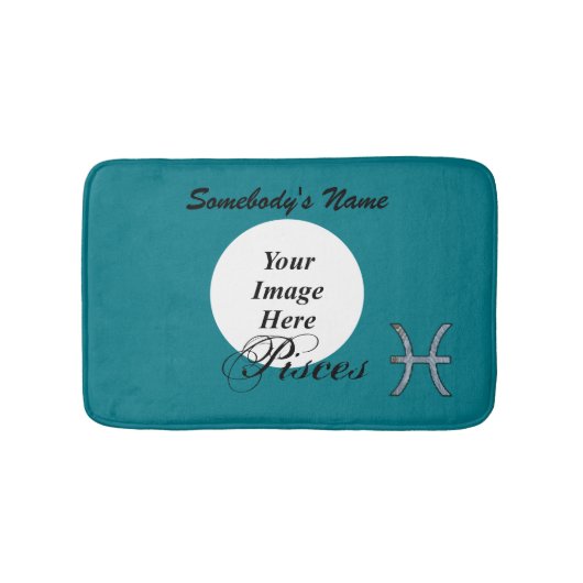 Kenneth YoncichによるPisces〔占星術の〕十二宮図シンボル要素 バスマット (正面)