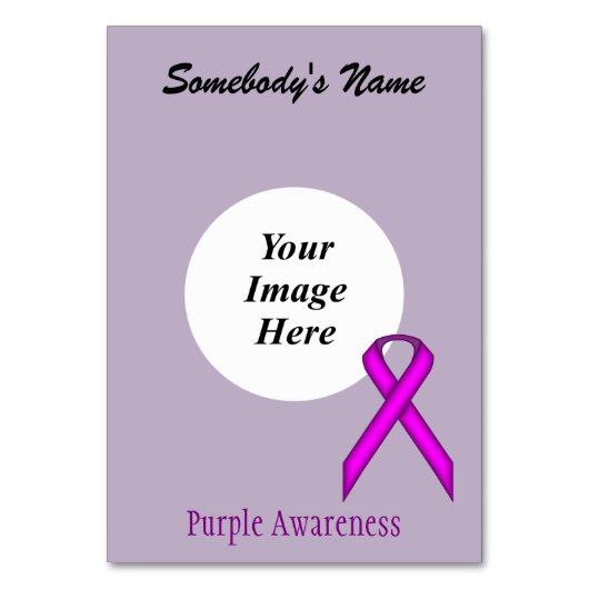 Kenneth YoncichによるPurple Standardリボンテンプレート テーブルナンバー (正面)