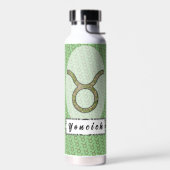 Kenneth YoncichによるTaurus〔占星術の〕十二宮図シンボル要素 ウォーターボトル (左面)