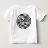 Kenneth Yoncich市松模様にによるツイスト ベビーTシャツ (裏面)